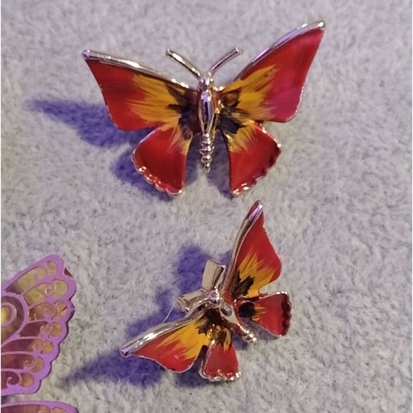 Lot Vtg. Butterfly Brooches/Pins - Picture 2 of 11